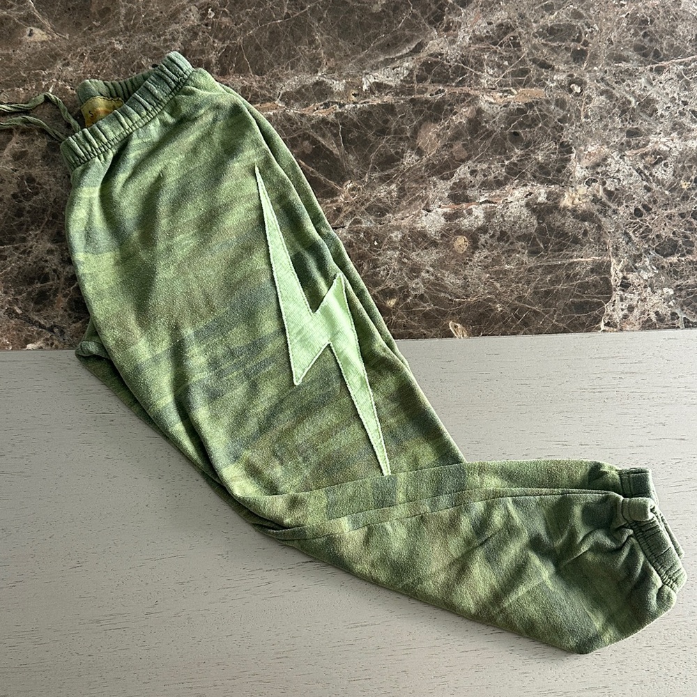Aviator Nation Green Lightning Joggers